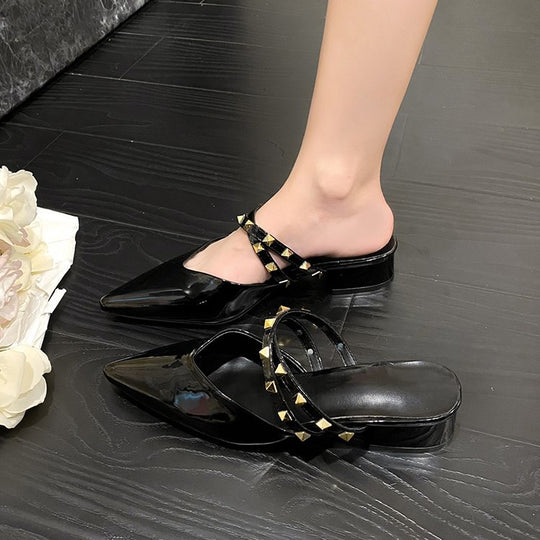 Damen Slingback-Mules mit eleganten Schmuckdetails EB