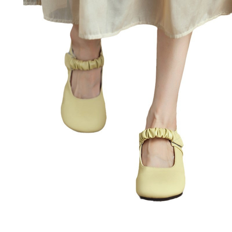 Damen elegante Ballerinas mit elastischem Riemen EB