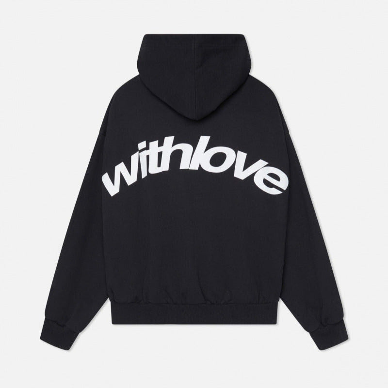 Unisex nan Oversized Kapuzenpullover mit großem Rückenprint und weichem Fleece Innen EB