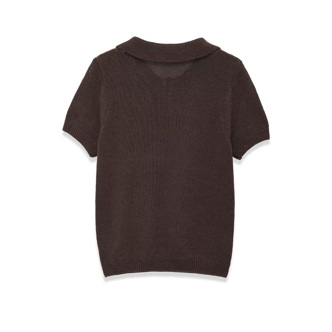Damen Polohemd mit elegantem Kragen und hochwertigen Knopfdetails EB