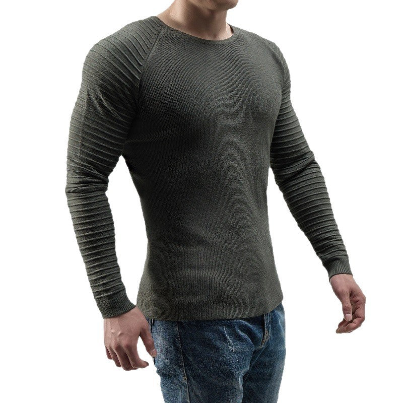 Herren modischer Strickpullover mit innovativer Rippstruktur EB