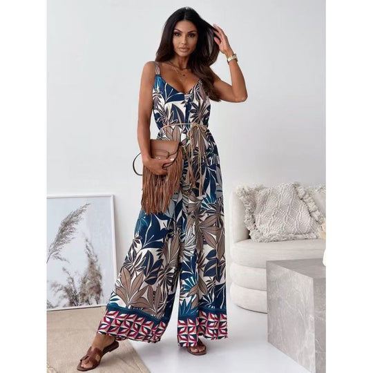 Damen Bohemian Weitbeiniger Bodysuit EB