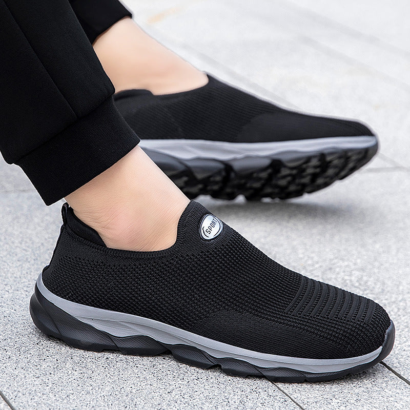 Damen Slip-On Laufschuhe mit atmungsaktivem Mesh-Obermaterial und flexibler Sohle EB