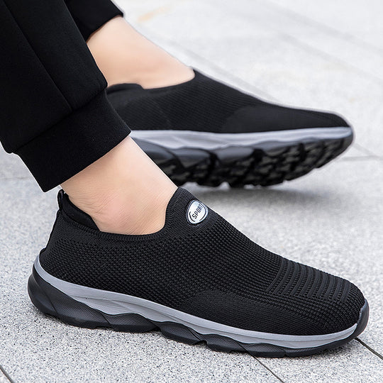 Damen Slip-On Laufschuhe mit atmungsaktivem Mesh-Obermaterial und flexibler Sohle EB