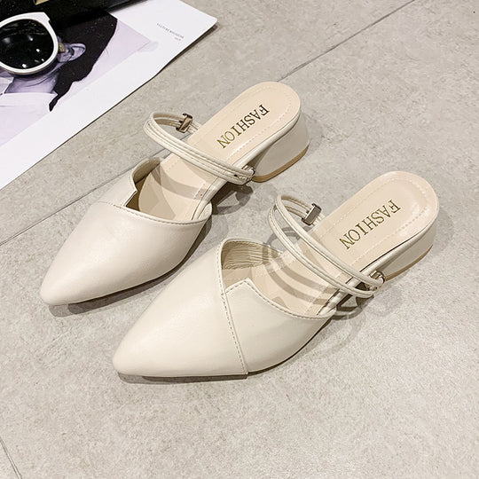 Damen elegante Sling-Pumps mit verstellbarem Riemchen und spitzem Zehenbereich EB