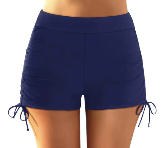 Damen Figurschmeichelnde Badeshorts mit Raffung und Seitenschnürung EB