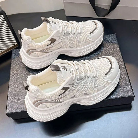Damen Sportliche Laufschuhe mit atmungsaktivem Mesh-Obermaterial und stabiler Dämpfung EB