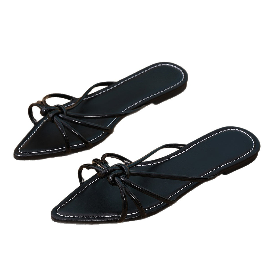 Damen trendige Sling-Sandalen mit eleganten Knotendetails EB