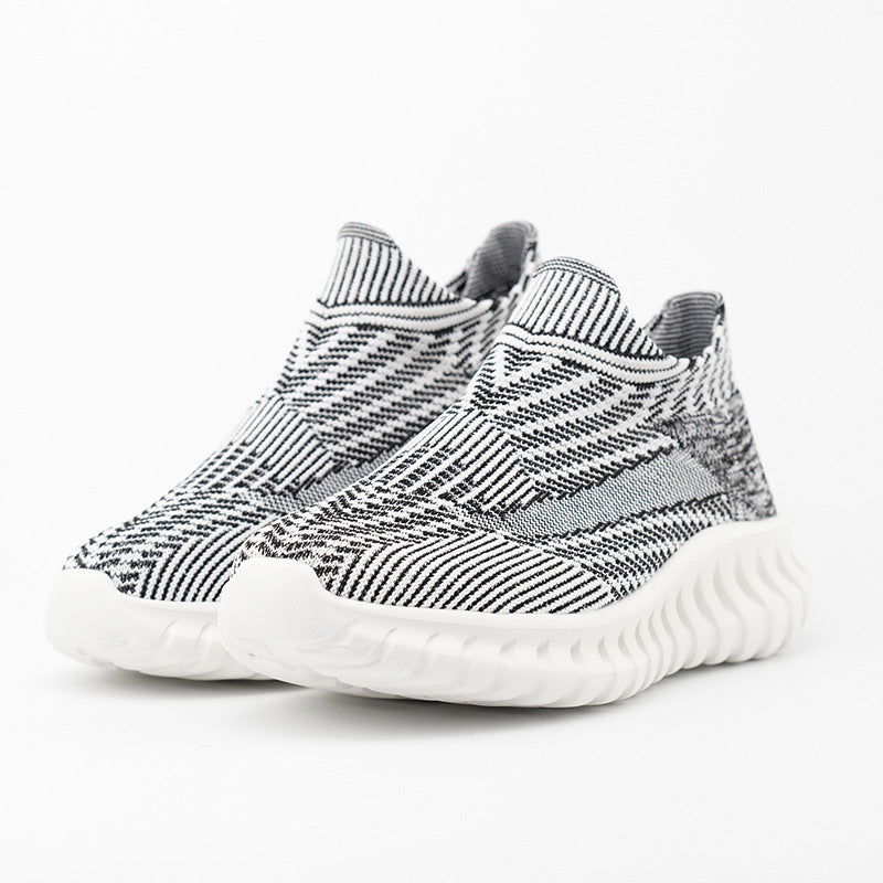 Damen Modische Strick-Sneaker mit rutschfester Sohle EB