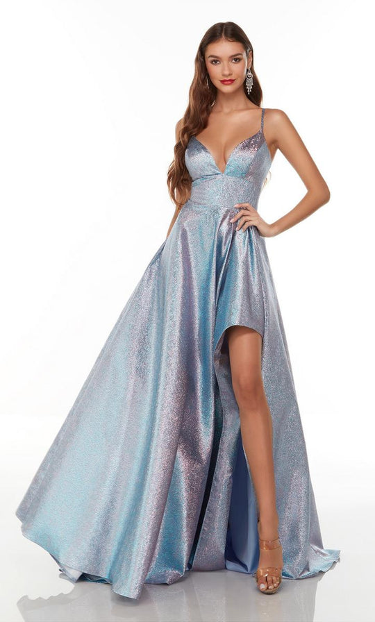 Damen Glamouröses Abendkleid mit seitlichem Schlitz EB