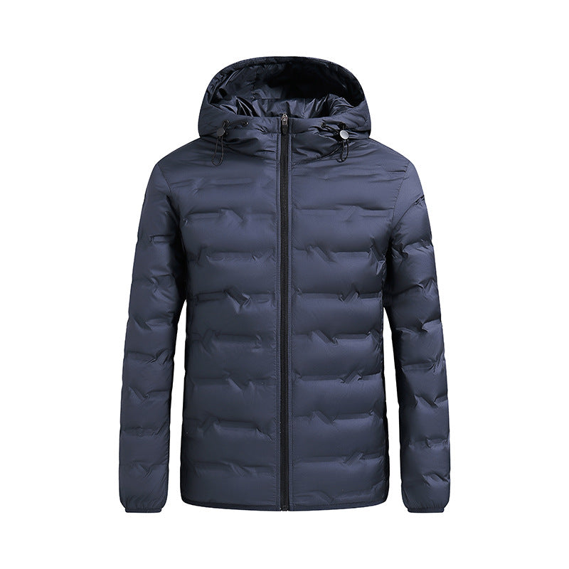 Herren ultraleichte gesteppte Daunenjacke mit Kapuze EB