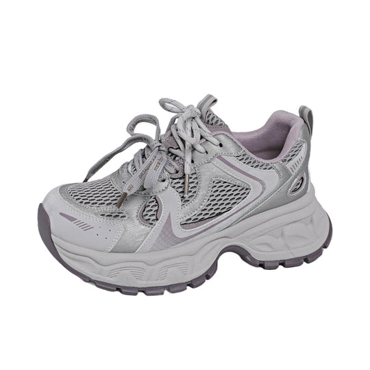 Damen Sportliche Lauf Sneakers mit atmungsaktiver Mesh-Oberfläche und robustem Sohlenprofil EB