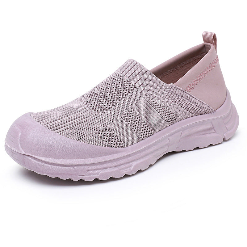 Damen Bequeme Slip-On Sneakers mit rutschfester Sohle und atmungsaktivem Obermaterial EB