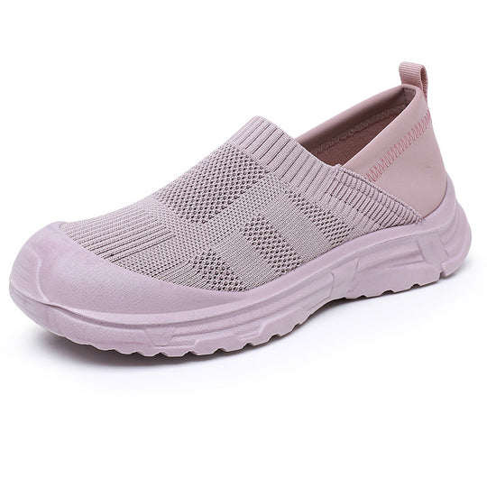 Damen Bequeme Slip-On Sneakers mit rutschfester Sohle und atmungsaktivem Obermaterial EB