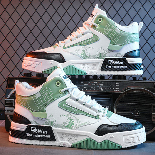 Damen Modische Hochsneaker mit grafischen Details EB