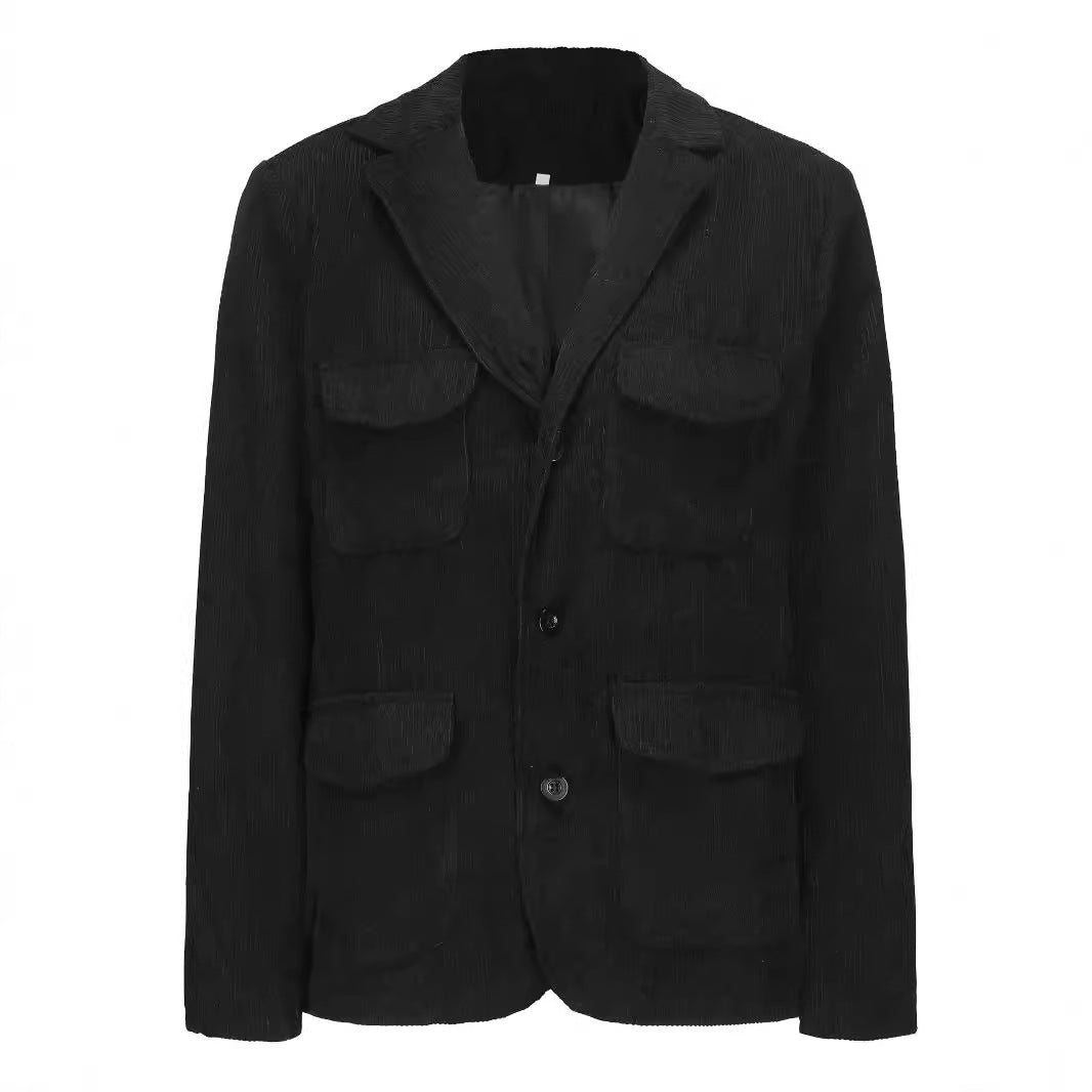 Damen modischer Cordblazer mit funktionalen Taschen EB
