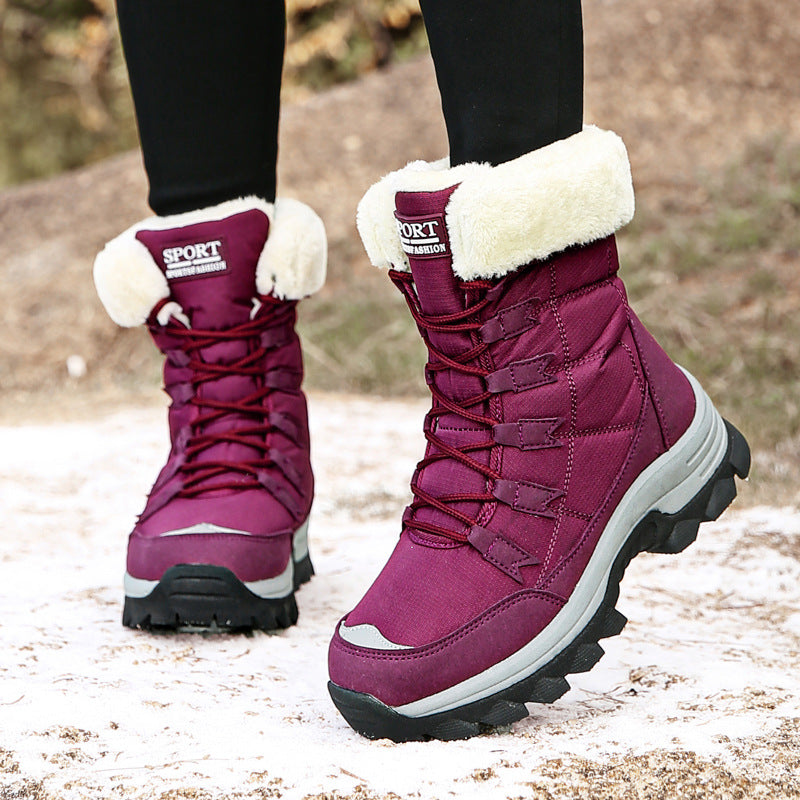 Damen Gefütterte Winterboots mit rutschfester Sohle und isolierendem Futter EB