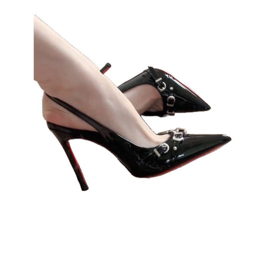 Damen Slingback High Heels mit glamourösen Verzierungen EB