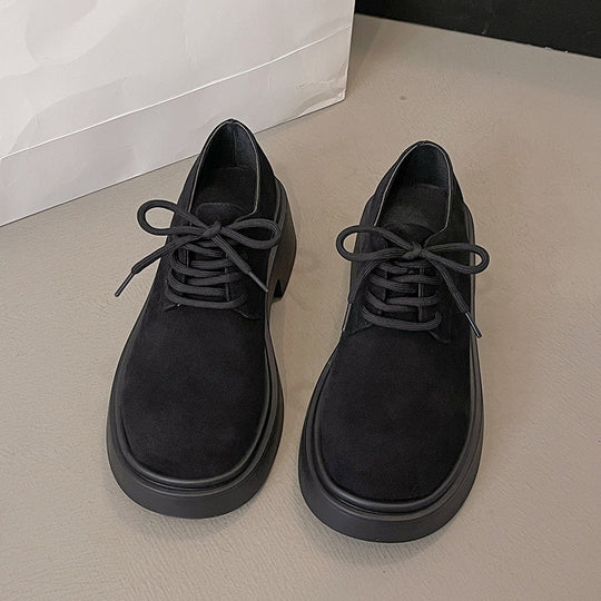 Damen Bequeme Schnürschuhe aus Wildleder mit rutschfester Sohle EB