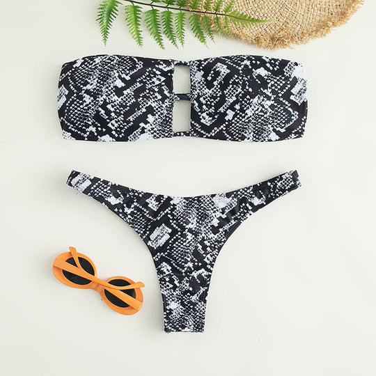 Damen Bandeau-Bikini mit innovativem Cut-Out EB