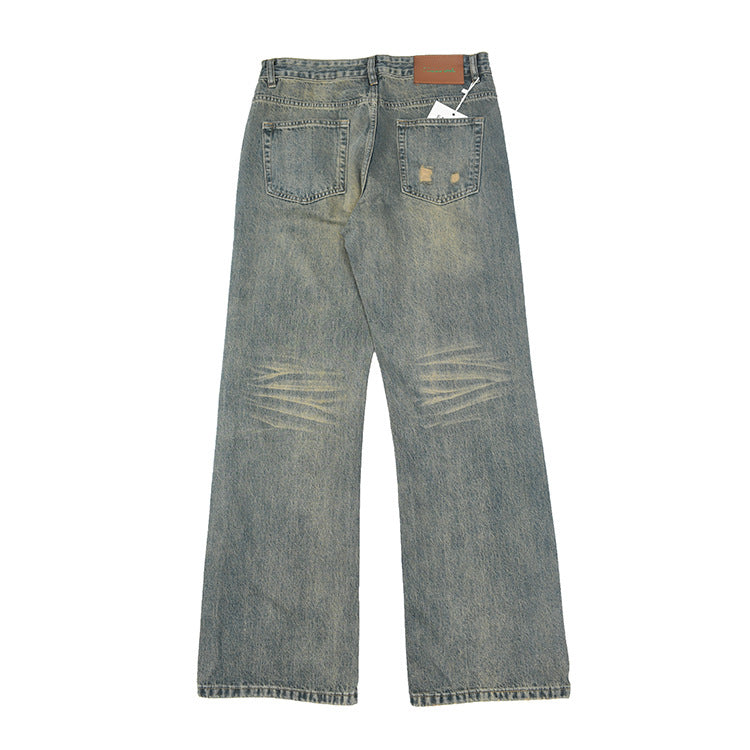 Damen weit geschnittene Jeans mit einzigartigem Vintage-Look EB