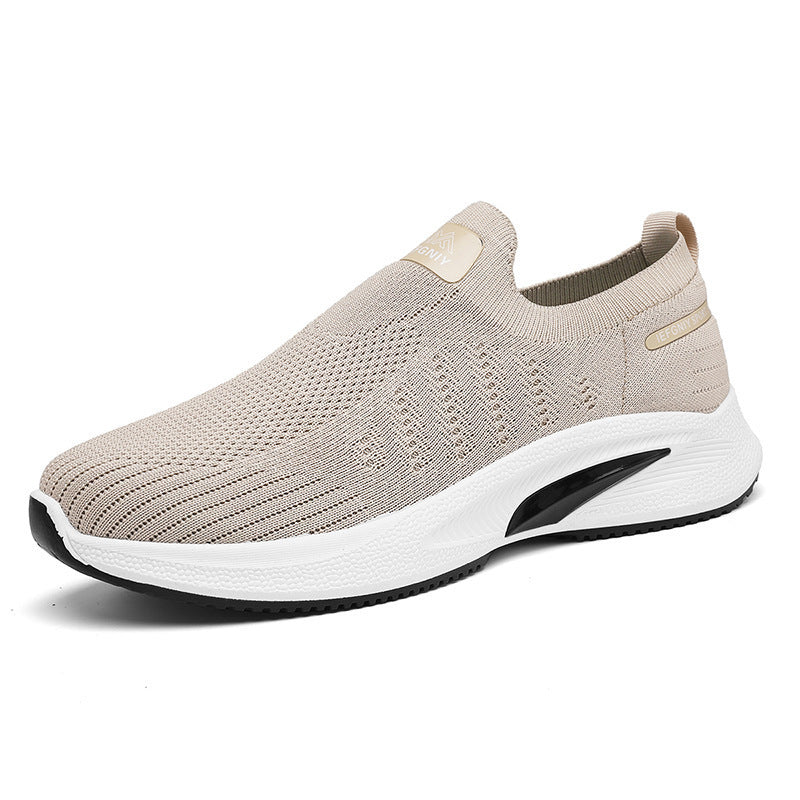Damen Bequeme Slip-On Sneakers mit atmungsaktivem Strickobermaterial EB