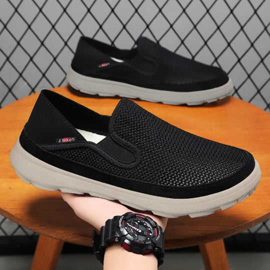Damen Atmungsaktive Slip-On Sneakers mit flexiblem Mesh-Obermaterial EB
