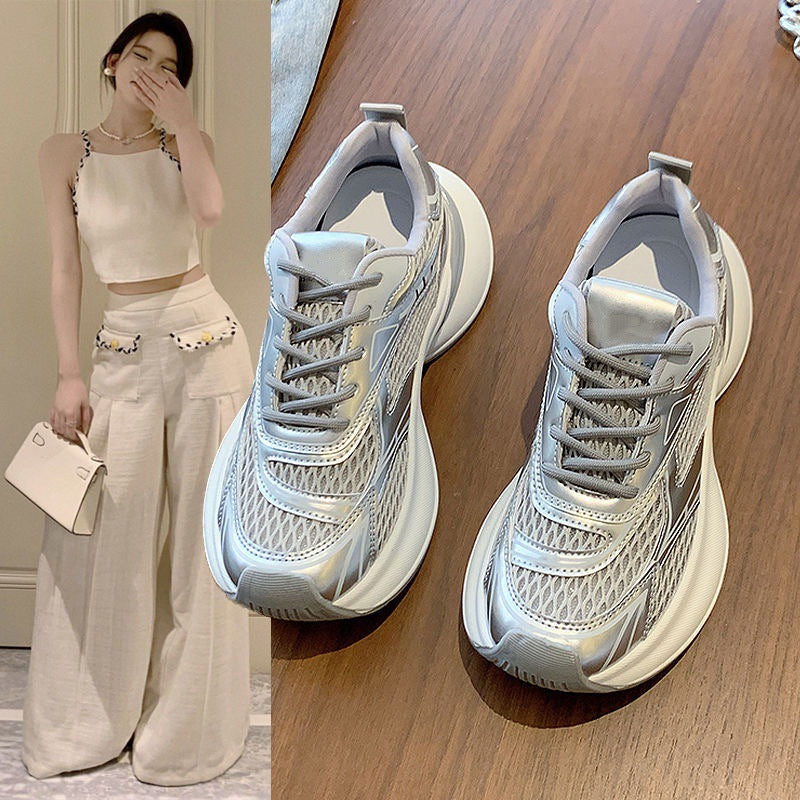 Damen Hochwertige Lauf-Sneaker mit atmungsaktiver Mesh-Oberfläche und dämpfender Sohle EB