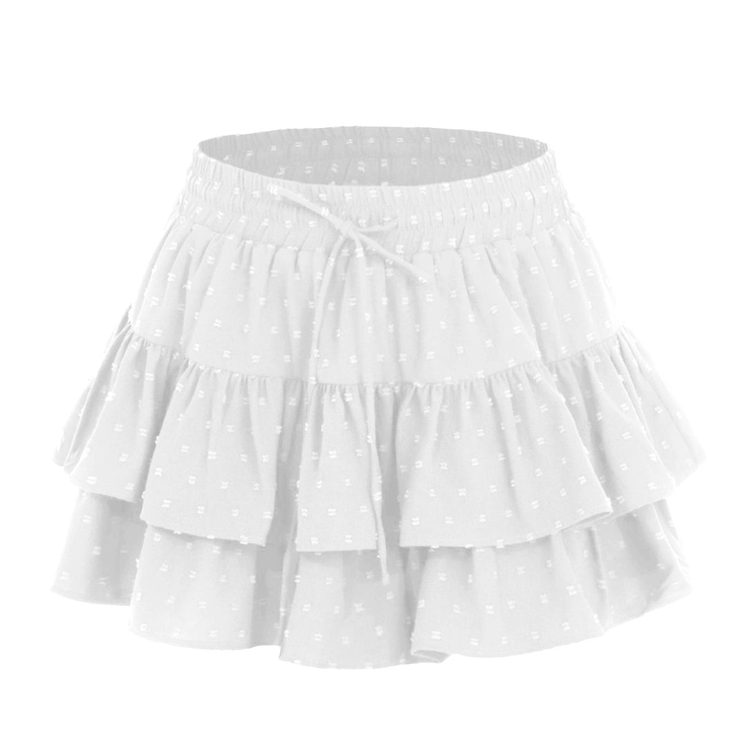 Damen Voluminöser Freizeitraffrock aus leichtem Material EB
