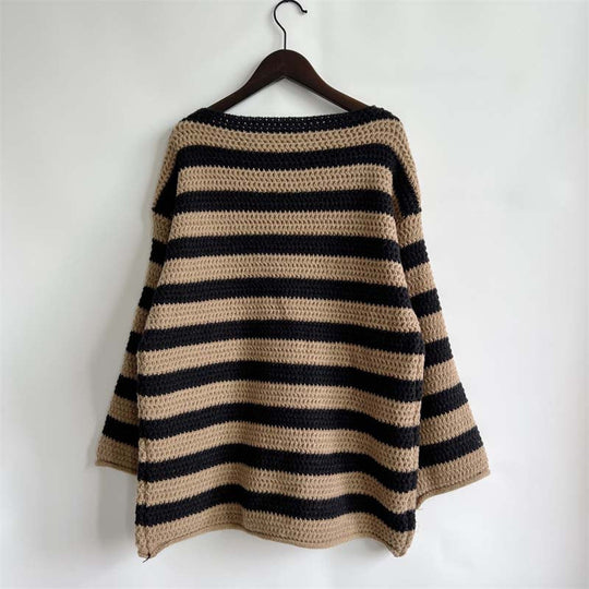 EB | Gestreifter Strickpullover Mit Sanften Farben