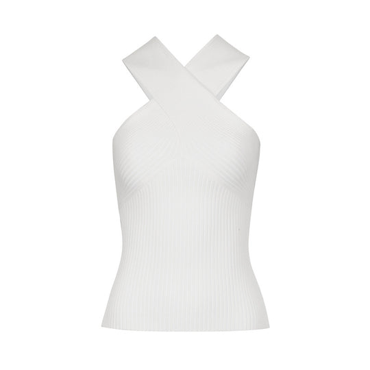 Damen Stricktop mit künstlerischem Kreuz-Träger Design EB