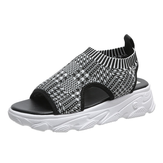 Damen luftige Sneaker-Sandalen mit ergonomischem Fußbett EB