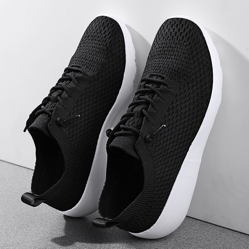 Unisex atmungsaktive Strick‑Slip-On Sneaker mit elastischem Schaft, Zuglasche und gedämpfter Leichtsohle EB