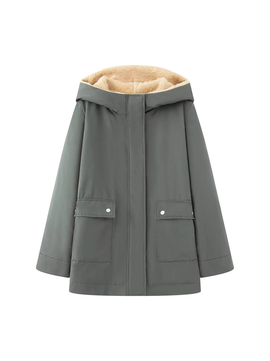 Damen Übergangsjacke mit kuscheligem Innenfutter und praktischen Taschen EB