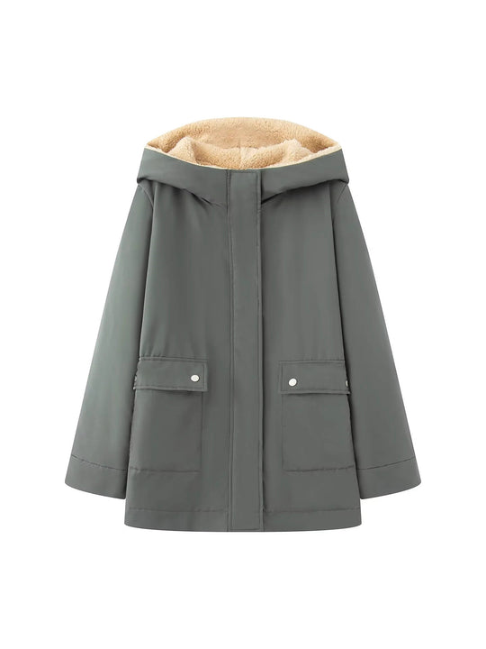 Damen Übergangsjacke mit kuscheligem Innenfutter und praktischen Taschen EB