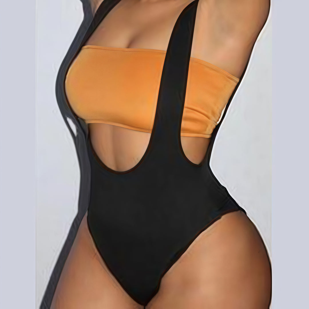 Damen Badeanzug mit modernem Cut-Out-Design und verstellbaren Trägern EB