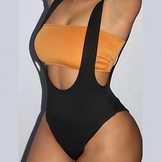 Damen Badeanzug mit modernem Cut-Out-Design und verstellbaren Trägern EB