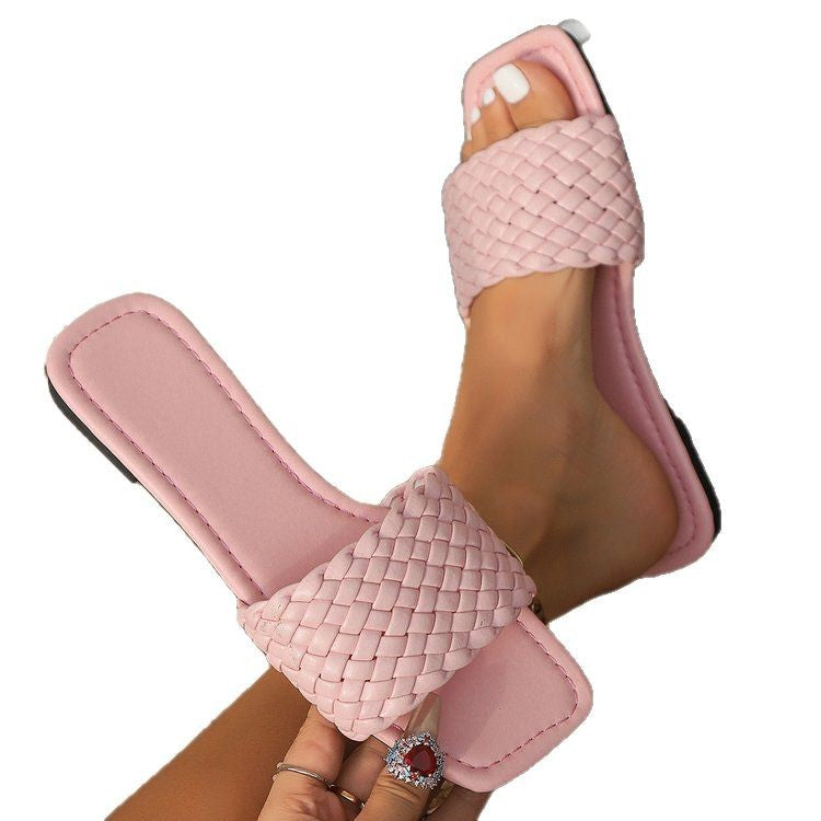 Damen Geflochtene Pantoletten EB