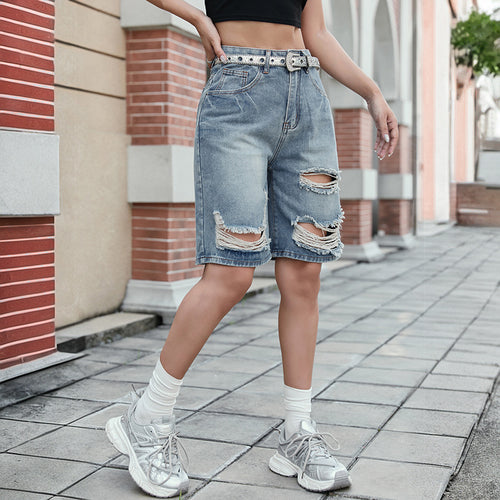 Damen Denim-Shorts mit modischem Schnitt und lässigem Look EB