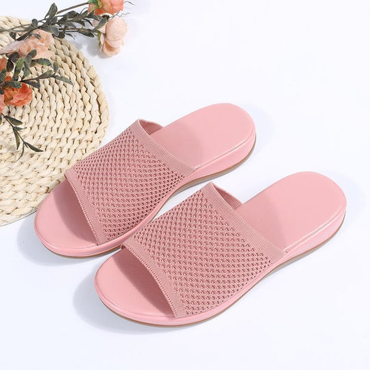 Damen Atmungsaktive Wellness-Pantoletten mit flexiblem Riemendesign EB