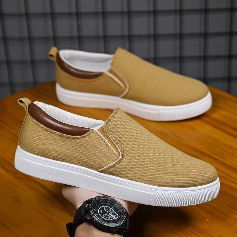 Herren nan Canvas-Slip-On Sneaker mit elastischen Einsätzen, gepolsterter Fersenmanschette und leichter EVA-Sohle EB