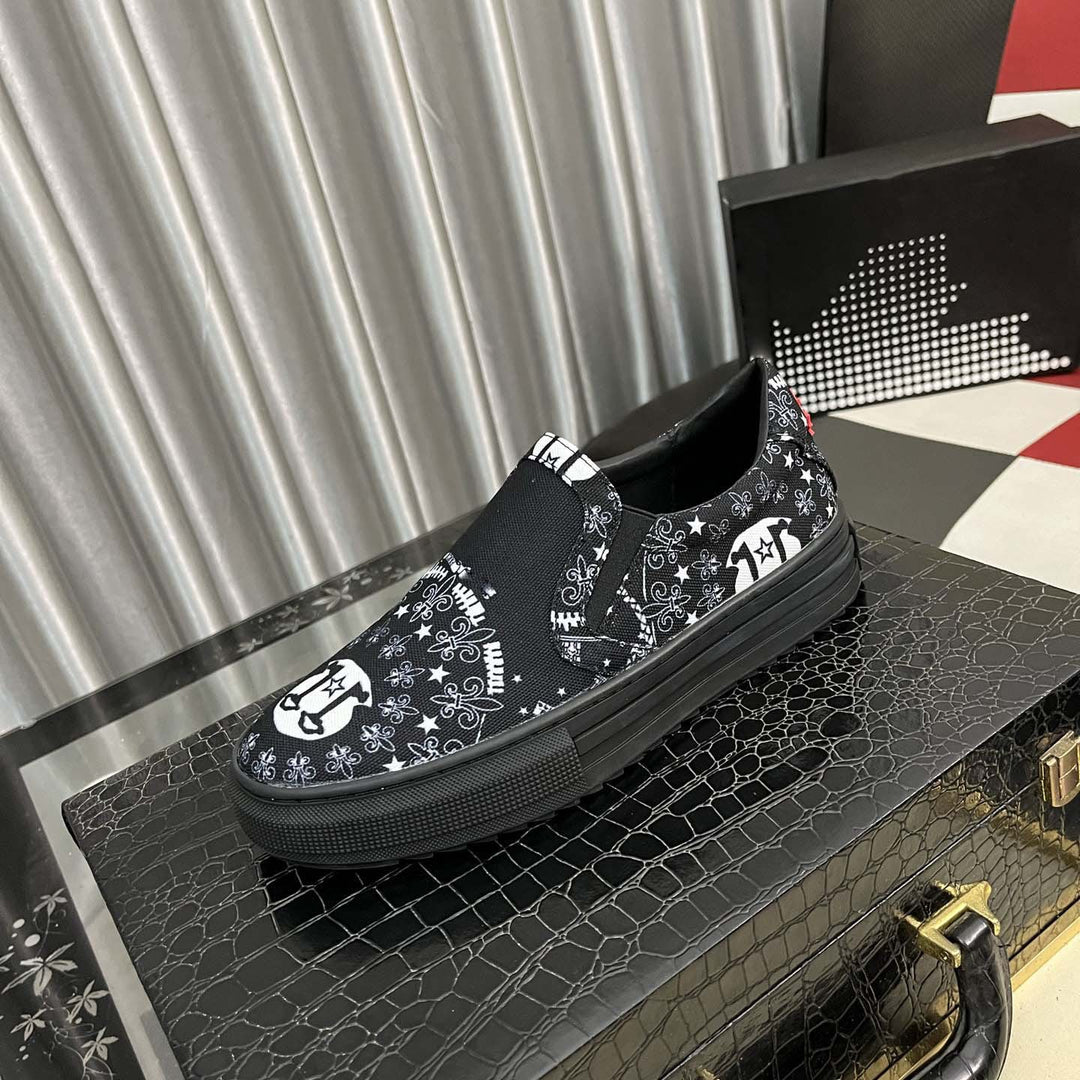 Damen Modische Slip-On Sneakers mit kreativen Druckmotiven von EB
