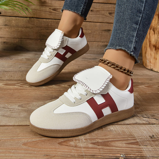Damen Modische Sneakers mit eleganter Klappenakzent und rutschfester Sohle EB