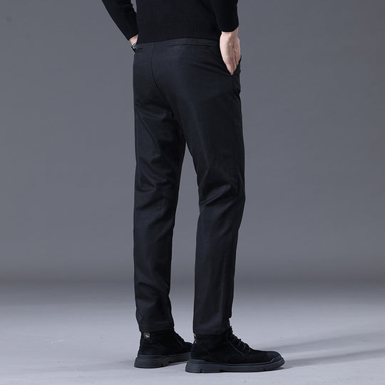 Herren entspannte Slim-Fit Hose mit praktischen Eingrifftaschen EB