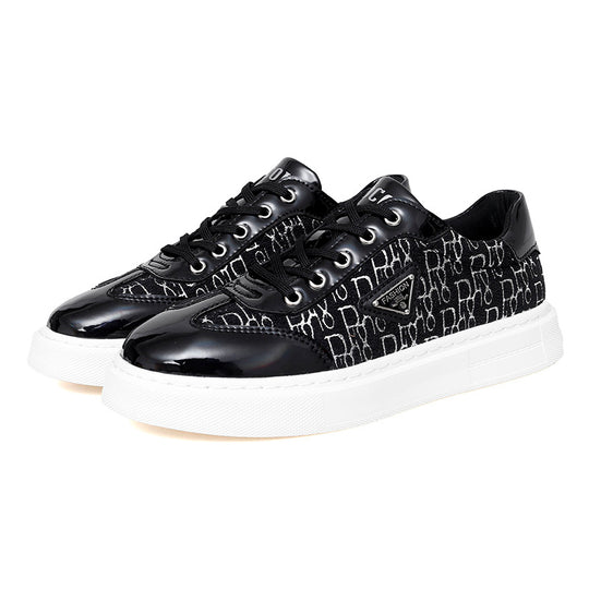 Damen Modische Sneakers mit exklusivem Muster und glänzender Oberfläche EB