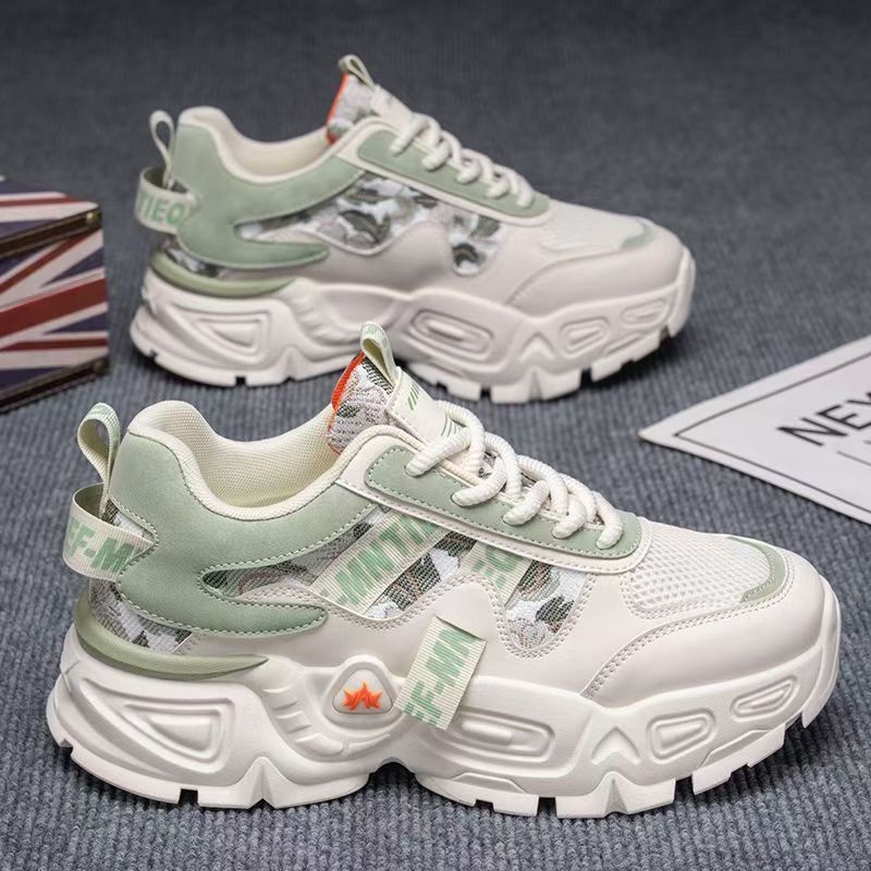 Damen Sportliche Chunky Sneakers mit luftiger Mesh-Oberfläche und innovative Dämpfungstechnologie EB