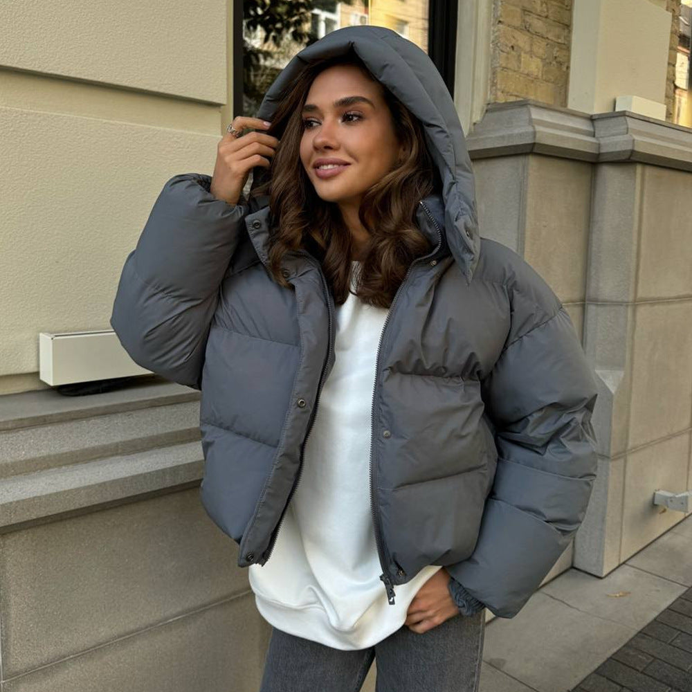 EB | Kurze Kapuzen Puffjacke