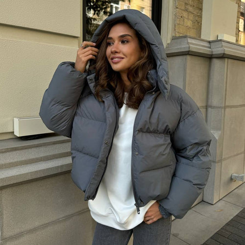EB | Kurze Kapuzen Puffjacke