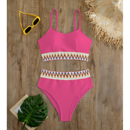 Damen Bunt gemusterter Bikini EB