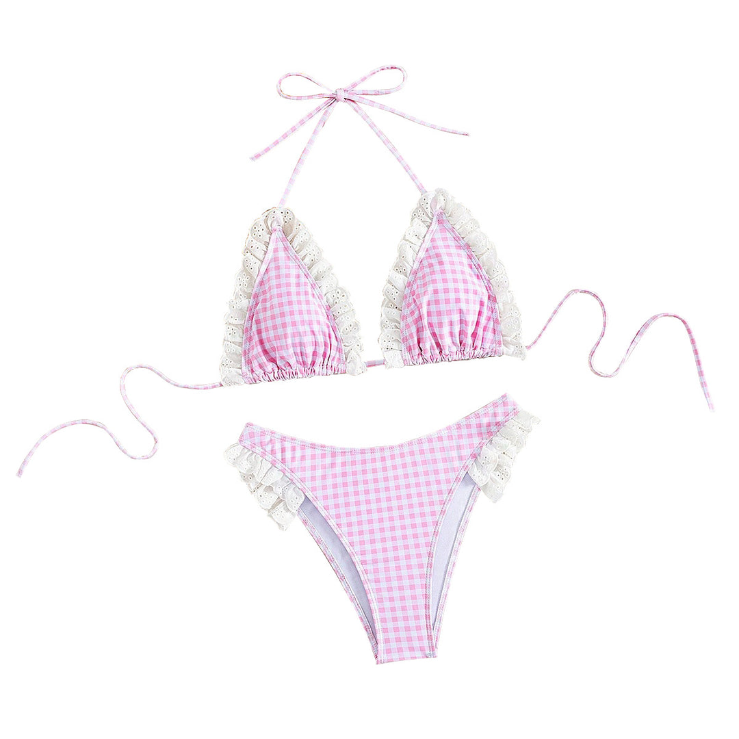 Damen Triangel-Bikini mit Rüschen EB